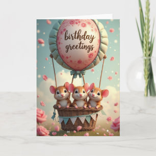 Pastell-Rosa-Birthday-Karte Karte