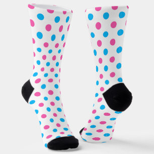 Pastell-Rosa-Blau-Punktmuster Socken