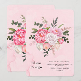 Pastell Rosa Brautparty Einladung