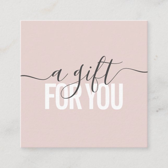 Pastell rosa Geschenkgutschein Schönheitssalon Skr Rabattkarte (Vorderseite)