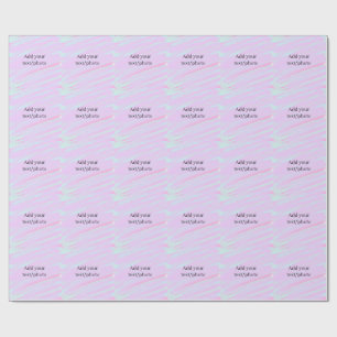 Pastell rosa grün Foto Text Wasserfarbe Retro Geschenkpapier