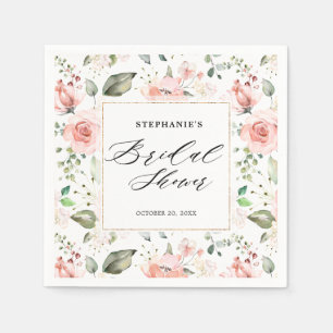 Pastell Rosa Rouge Rose Florale Brautschauer Serviette