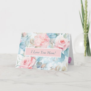 Pastell-Rosa-Umarmer personalisierte Muttertags-Ka Karte