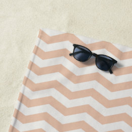 Pastell-Rosé-Zickzack-Streifen geometrisch Strandtuch