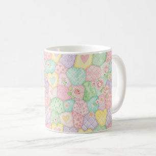 Pastell-Rosengarten-Muster Kaffeetasse