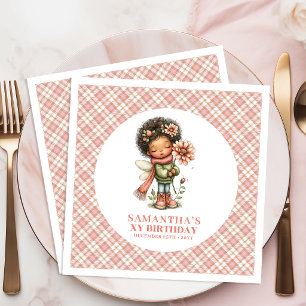 Pastell-Rot Cute Fairy 2. Geburtstagsfeier Serviet Serviette