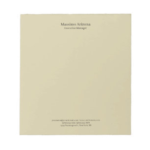Pastell-Sand-Ebene-Professionell-Modern-Minimalist Notizblock