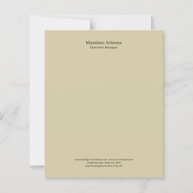 Pastell-Sand-Einfach-Profi-Minimailst-Papier (Vorderseite)