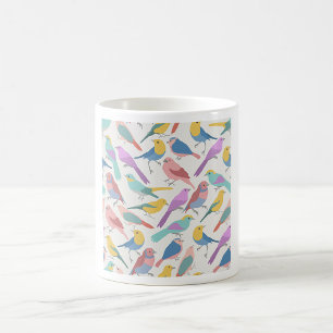 Pastell-Sangvögel-Muster Süße Wasserfarbe-Vögel Kaffeetasse