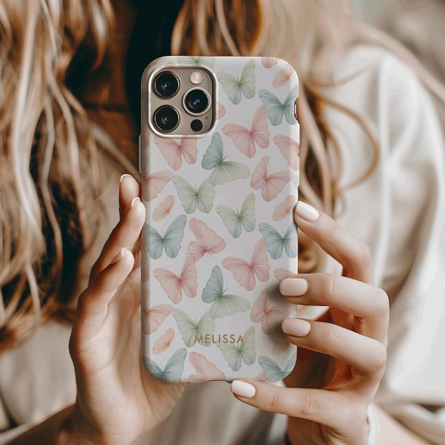 Pastell-Schmetterling Case-Mate iPhone Hülle (Von Creator hochgeladen)