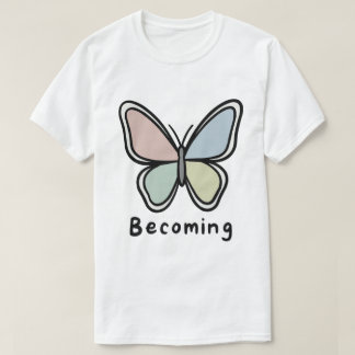 Pastell-Schmetterling Werden T-Shirt