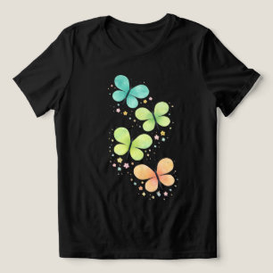 Pastell-Schmetterlinge – Elegantes Damen-T-Shirt Tri-Blend Shirt