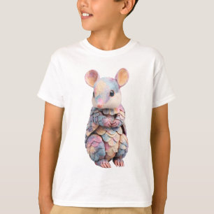 Pastell-Schuppen-Gürteltier-Maus-Kinder T-Shirt