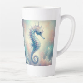 Pastell-Seepferd-Latte-Mug 12 oz & 17 oz Milchtasse
