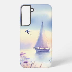 Pastell-Segelschiff-Küsten-Traumlandschaft Samsung Galaxy Hülle