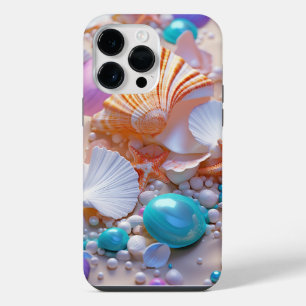 PASTELL-SOMMER-MEERESSCHNECKEN AM STRAND iPhone 14 PRO MAX  HÜLLE
