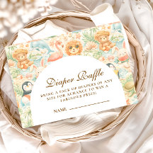 Pastell Sommer-Tiere Windel-Tombola