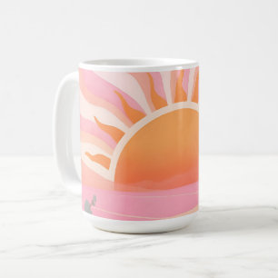 Pastell-Sonnenaufgang Boho-Wiese Kaffeetasse