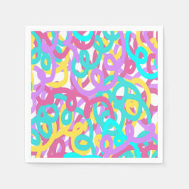 Pastell Spiralen Abstrakt drucken Serviette