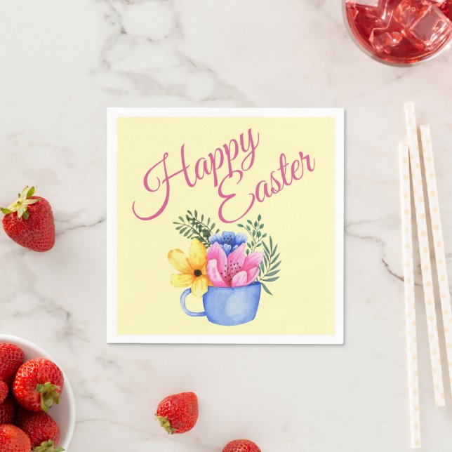 Pastell Spring Floral Arrangement Serviette (Beispiel)