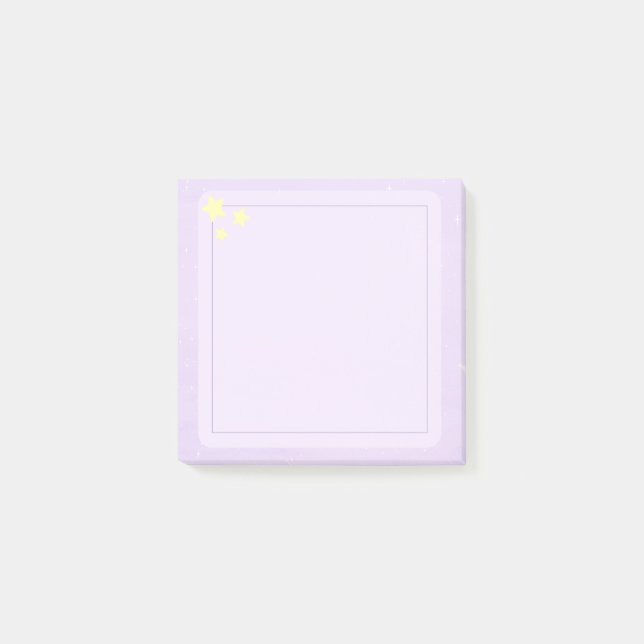 Pastell-Sterne Post-It-Notizen Post-it Klebezettel (Vorderseite)