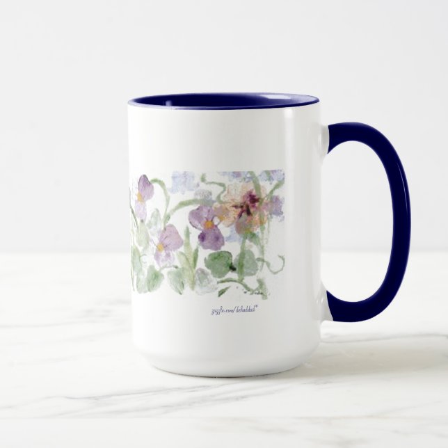 Pastell Stiefmütterchen - Tasse (Rechts)