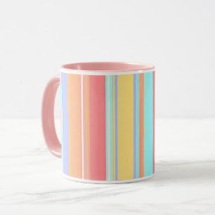 Pastell-Streifen-Muster Tasse
