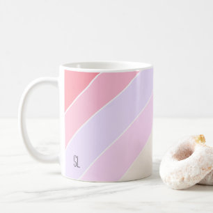 Pastell Streifen Personalisiert Kaffeetasse