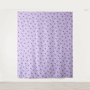 Pastell-Streifenmuster mit Gänseblümchen Wandteppich