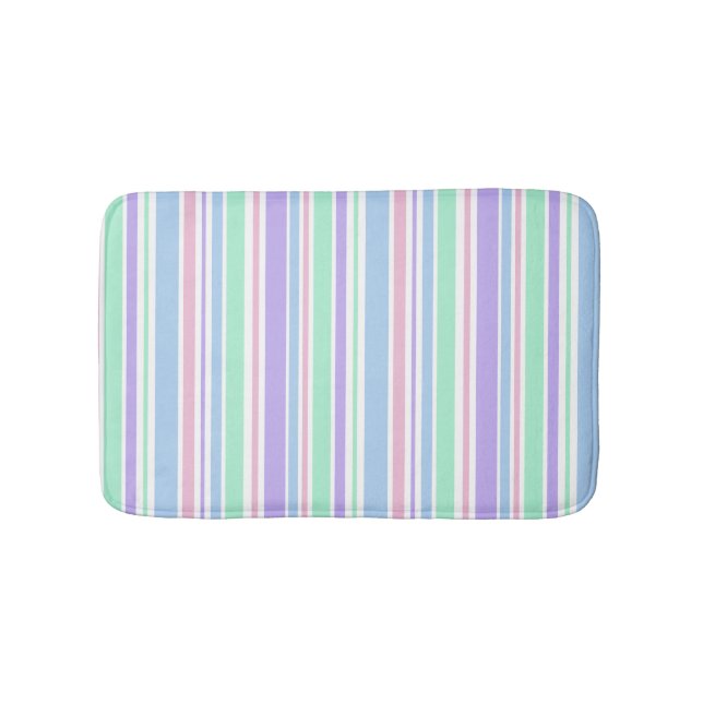 Pastell Stripes Bath Mat Badematte (Vorderseite)