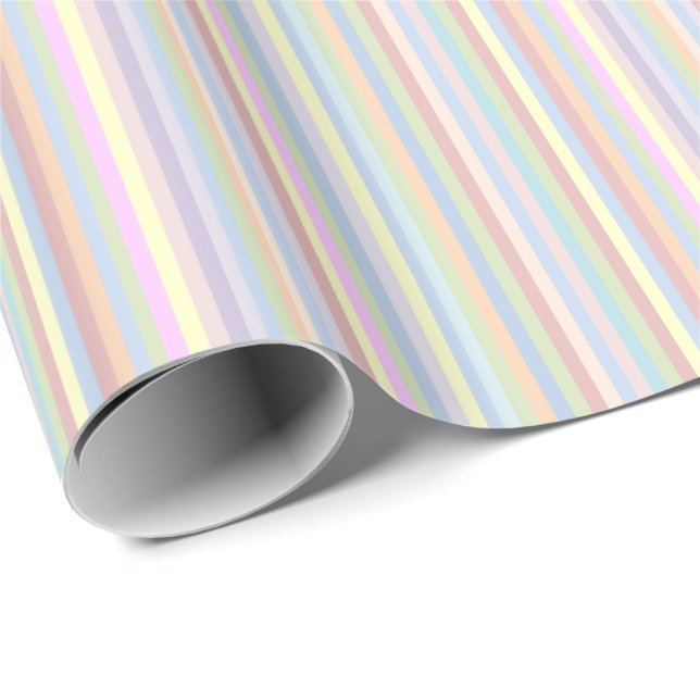Pastell Stripes Packpapier (Rolleneckpunkt)