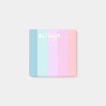 Pastell Stripes Post-Itanmerkungen