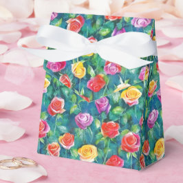 Pastell süßes Rosengarten-Aquarellmuster Geschenkschachtel