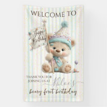 Pastell-Teddybär-Birthday