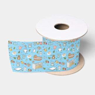 Pastell-Teddybär-Enten-Geschenkband Satinband