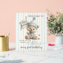 Pastell-Teddybär-Geburtstag