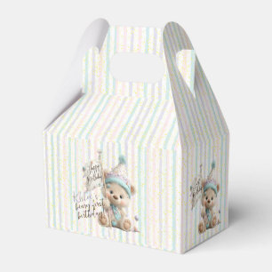 Pastell-Teddybär-Geburtstag  Geschenkschachtel