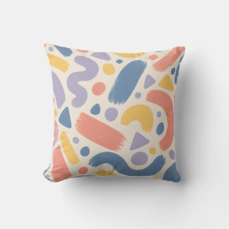 Pastell Terrazzo Pinselstriche und spielerische Fo Kissen