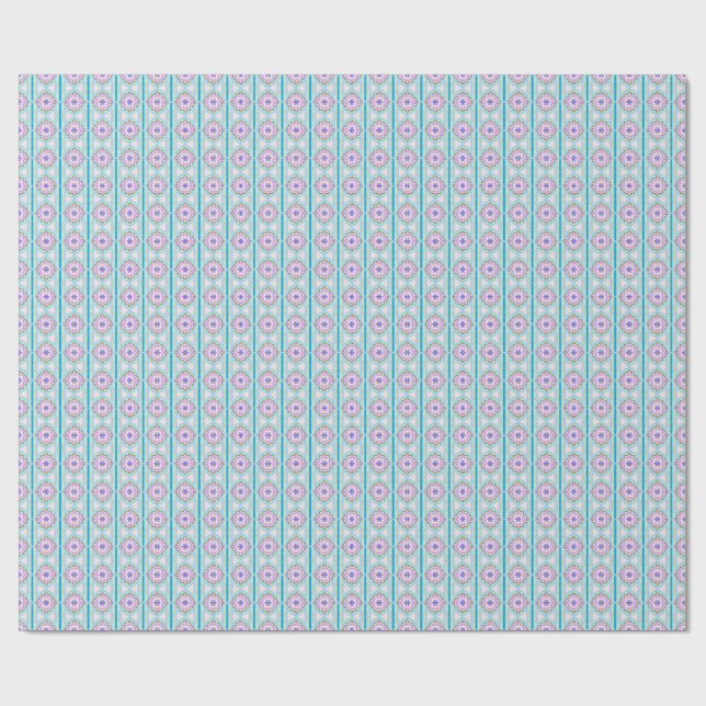 Pastell-Traum Boho-Geometrisches Kaleidoskop Geschenkpapier (Flach)