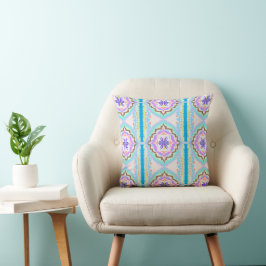 Pastell-Traum Boho-Geometrisches Kaleidoskop Kissen