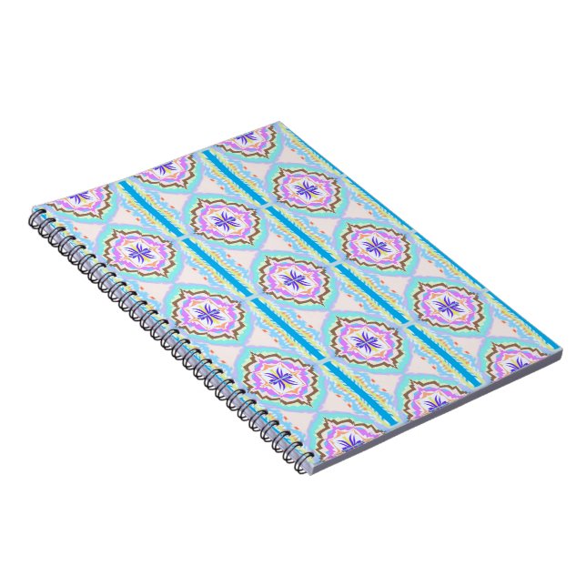Pastell-Traum Boho-Geometrisches Kaleidoskop Notizblock (Rechte Seite)