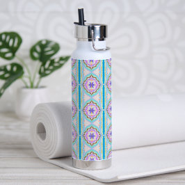 Pastell-Traum Boho-Geometrisches Kaleidoskop Trinkflasche