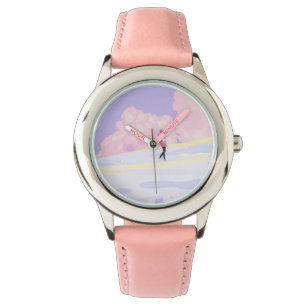 Pastell-Traumlandschaft-Spaziergänger Armbanduhr