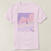Pastell-Traumlandschaft-Spaziergänger