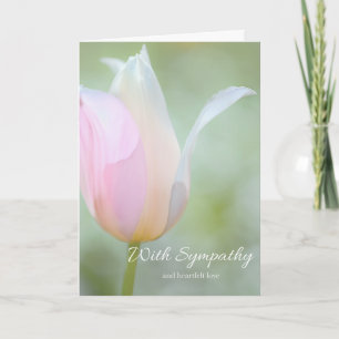 Pastell-Tulpe-Aquarell-Frühlings-Beileid Karte