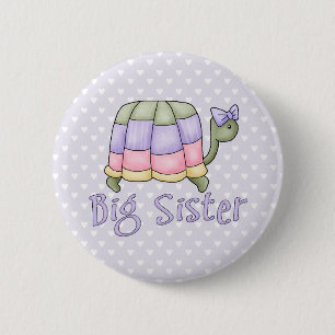 Pastell Turtle Big Sister Button