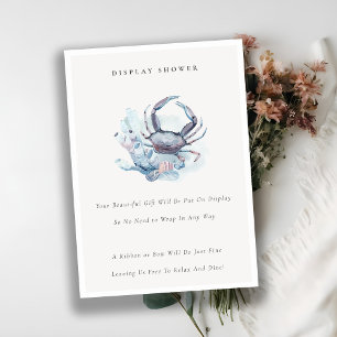 Pastell-Unterwasser-Krabben-Korallen-Display Baby  Begleitkarte