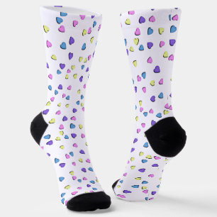 Pastell-Valentinsherzen Socken