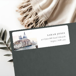 Pastell Venice Italy Canals Wasserfarbenadresse