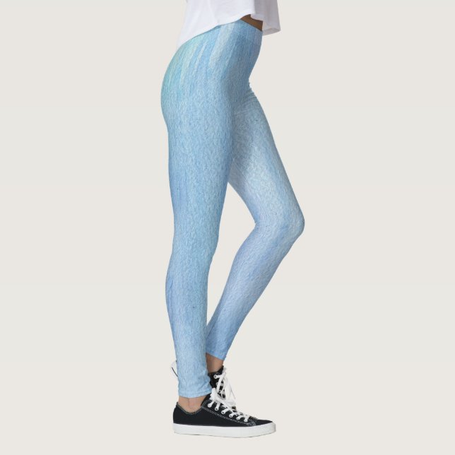 Pastell Vertical Watercolor Abstrakt Leggings (Rechts)